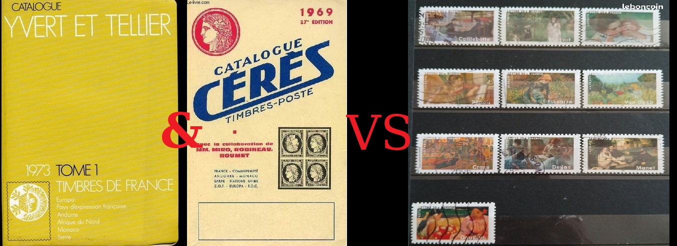 Catalogue Yvert et Tellier et Ceres ou timbres